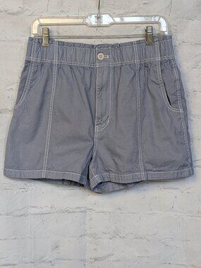 Madewell Womens High Rise Shorts Sz 28 Medium 6-8 Gray White Contrast Pockets